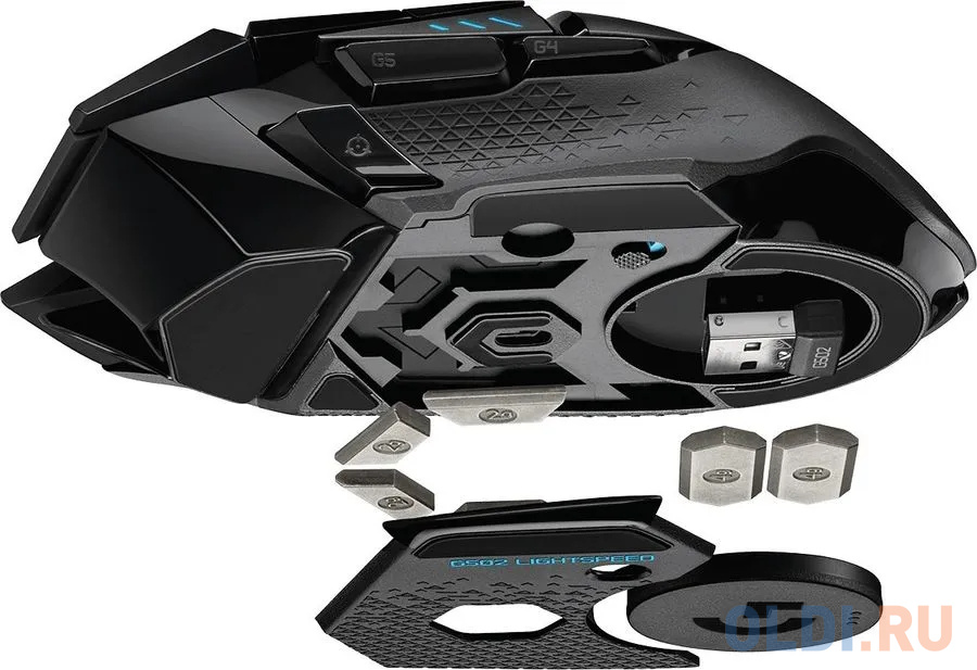Мышь беспроводная Logitech G502 Lightspeed чёрный USB + радиоканал 910-005568 фото