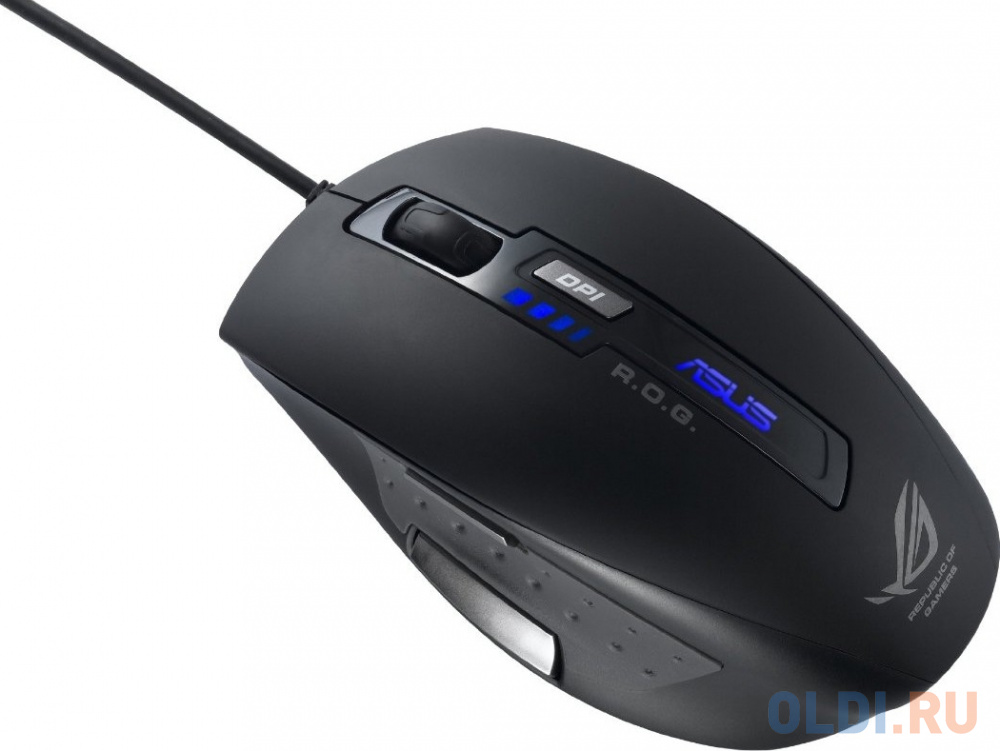 Мышь ASUS GX800 Laser USB BLACK 5 buttons  from 800 to 3200 dpi ASA-90-XB1800MU00000 - фото 5