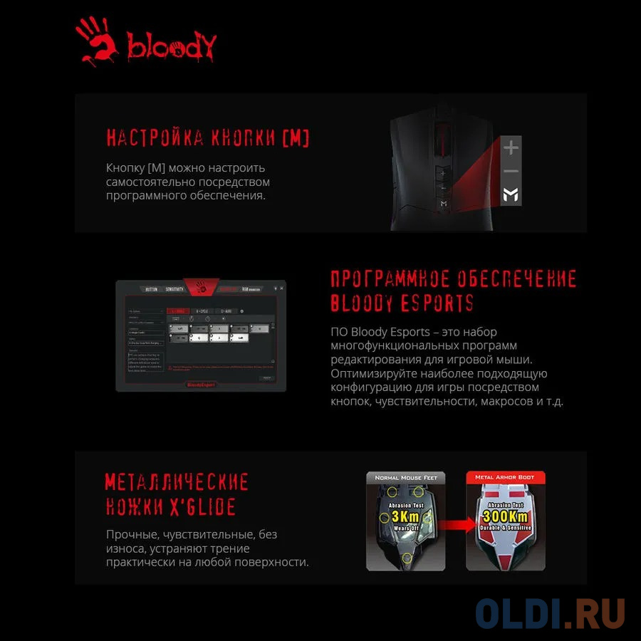 Мышь проводная A4TECH ES9 PRO чёрный USB фото