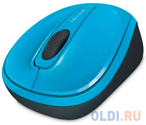 Мышь Microsoft Wireless Mobile Mouse 3500 Cyan Blue голубой оптическая (8000dpi) беспроводная (2but) GMF-00271 - фото 2