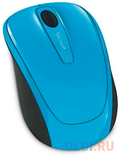 Мышь Microsoft Wireless Mobile Mouse 3500 Cyan Blue голубой оптическая (8000dpi) беспроводная (2but) GMF-00271 - фото 3