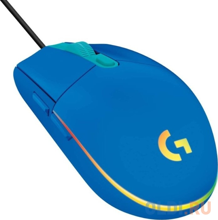 Мышь проводная Logitech G203 синий USB