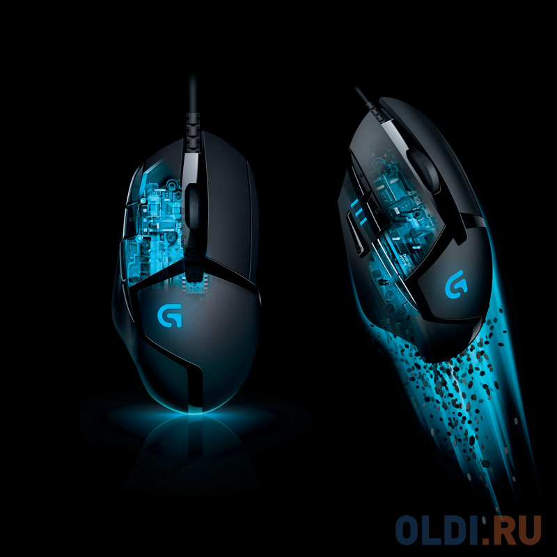 Мышь проводная Logitech G402 Hyperion Fury чёрный USB, размер 72 x 35 x 134 мм - фото 2