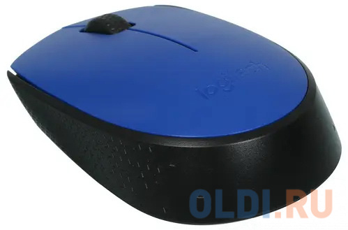 Мышь беспроводная Logitech M170 чёрный синий USB + радиоканал фото