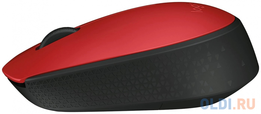Мышь беспроводная Logitech M170 красный USB + радиоканал фото