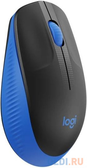 Мышь беспроводная Logitech M190 чёрный синий USB + радиоканал фото