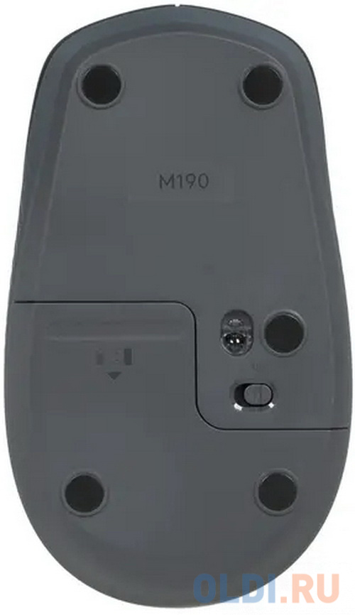 Мышь беспроводная Logitech M190 серый USB + радиоканал фото