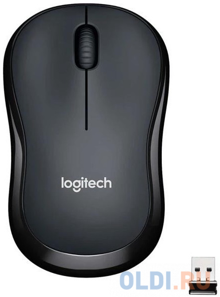 Мышь беспроводная Logitech M220 SILENT чёрный серый USB + радиоканал, размер 60 х 39 х 99 мм - фото 1