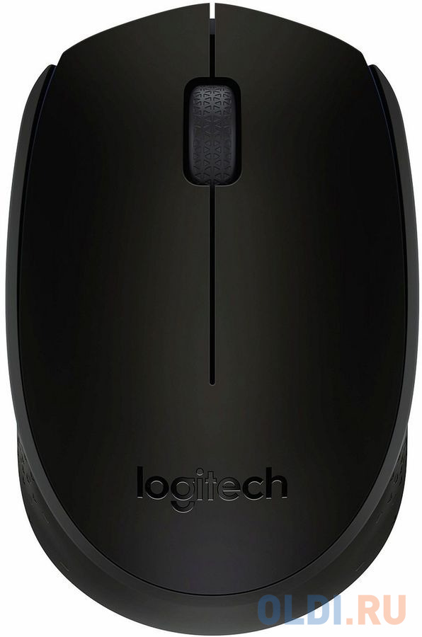 Мышь беспроводная Logitech B170 чёрный USB + радиоканал мышь беспроводная logitech m190 чёрный красный usb радиоканал 910 005908
