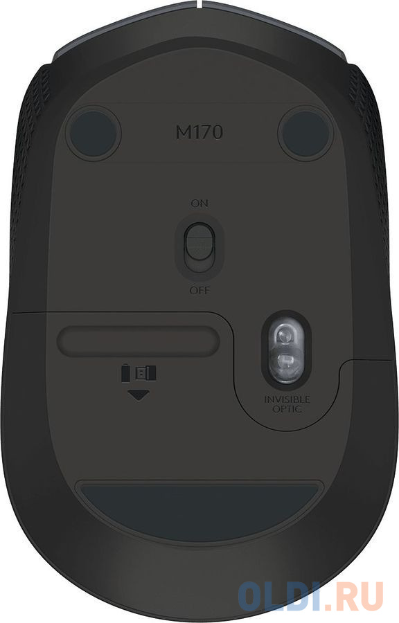 Мышь беспроводная Logitech M170 чёрный серый USB + радиоканал фото