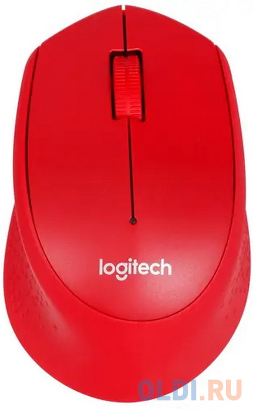 Мышь беспроводная Logitech M280 красный USB + радиоканал мышь беспроводная logitech m190 чёрный красный usb радиоканал 910 005908