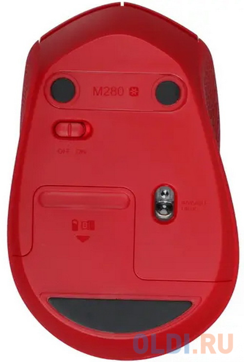 Мышь беспроводная Logitech M280 красный USB + радиоканал фото