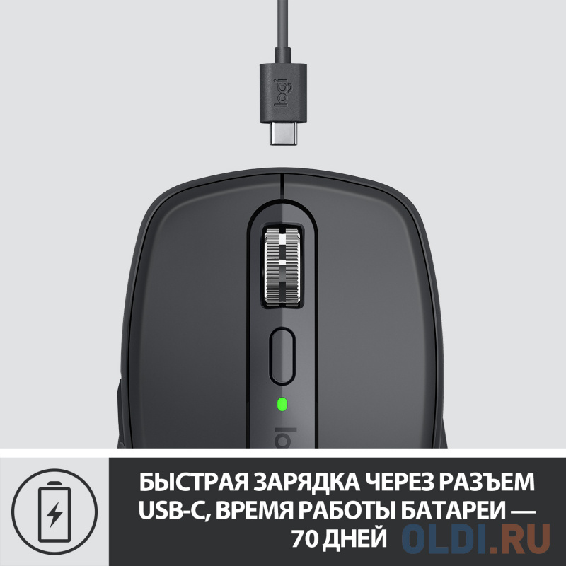 Мышь беспроводная Logitech MX Anywhere 3 чёрный USB + Bluetooth фото