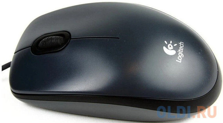 Мышь проводная Logitech M100 темно-серый USB фото