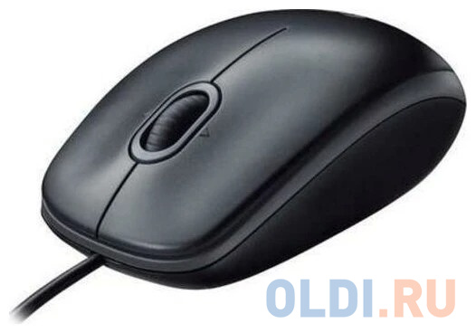 Мышь проводная Logitech M100 темно-серый USB фото