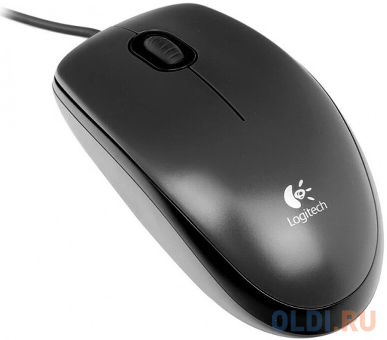 Мышь проводная Logitech M100 темно-серый USB фото
