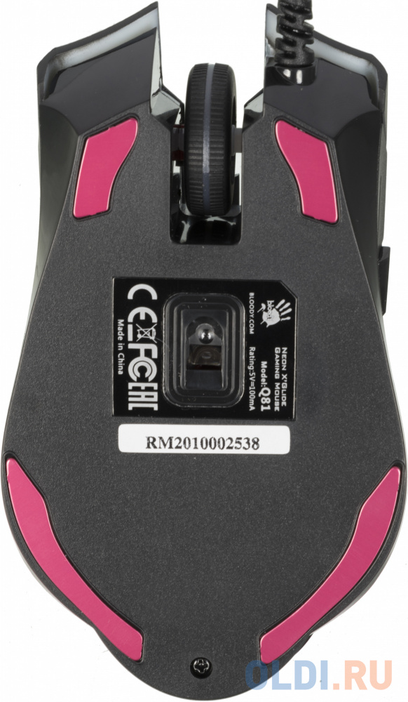 Мышь A4Tech Bloody Q81 Curve черный оптическая (6200dpi) USB (8but) фото