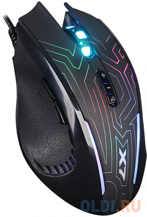 Мышь A4Tech X87 черный оптическая (2400dpi) USB (8but) фото