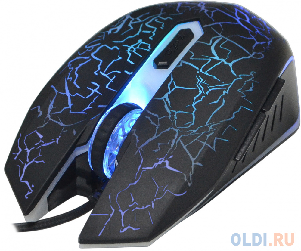 Мышь Оклик 896G черный оптическая (12800dpi) USB для ноутбука (5but) фото