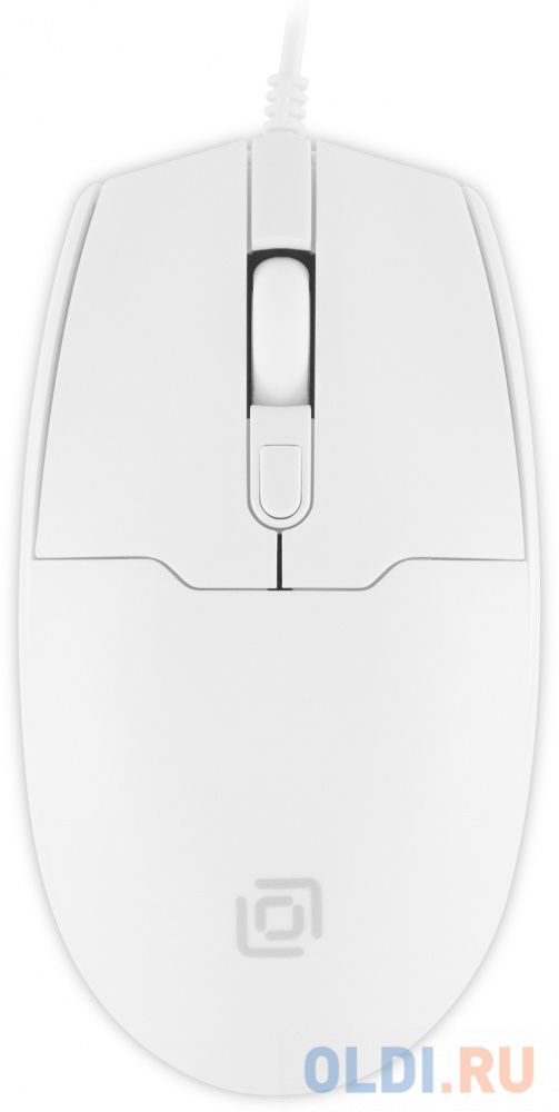 Мышь Оклик 147M белый оптическая (2000dpi) USB (4but)