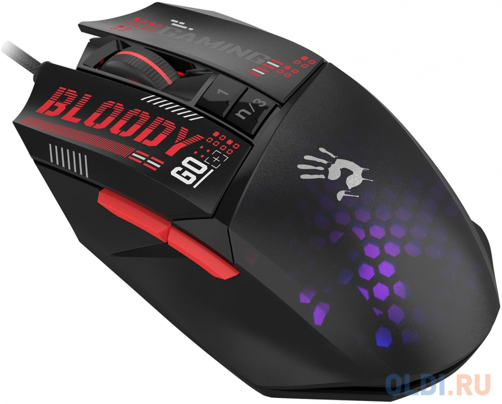 Мышь A4Tech Bloody W60 Max Mini черный оптическая (12000dpi) USB (9but) фото
