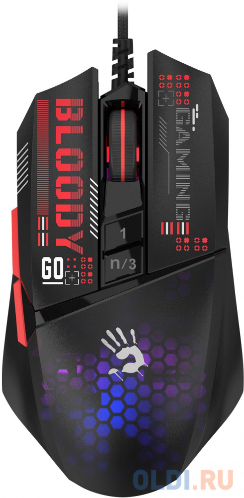 Мышь A4Tech Bloody W60 Max Mini черный оптическая (12000dpi) USB (9but) фото