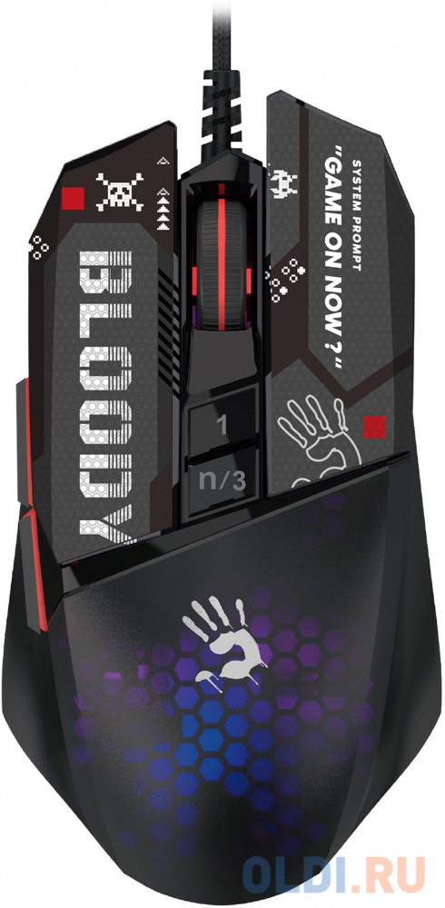 Мышь A4Tech Bloody W60 Max Mini черный оптическая (12000dpi) USB (9but) фото