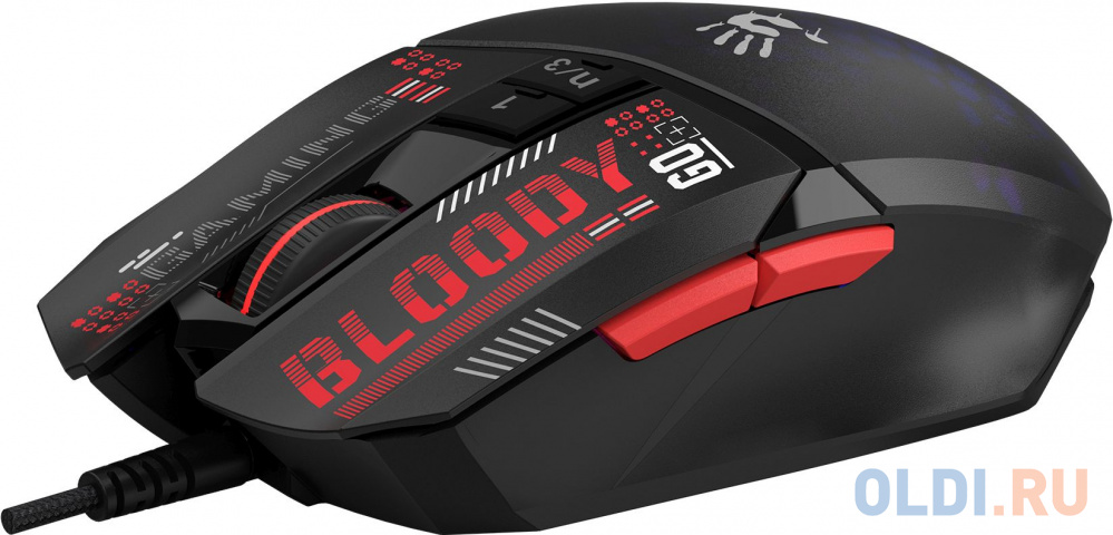 Мышь A4Tech Bloody W60 Max Mini черный оптическая (12000dpi) USB (9but) фото