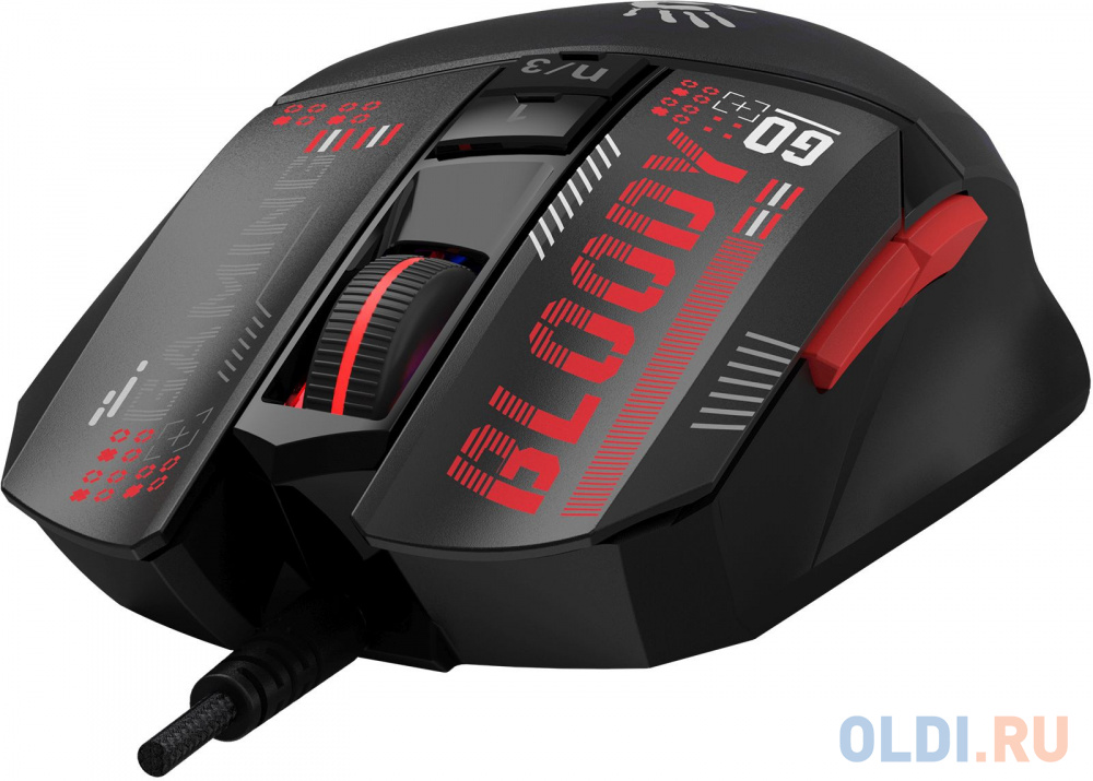 Мышь A4Tech Bloody W60 Max Mini черный оптическая (12000dpi) USB (9but) фото