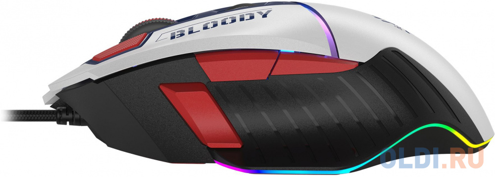 Мышь A4TECH Bloody W95 Max Sports, игровая, оптическая, проводная, USB, синий и белый [w95 max sports navy] фото