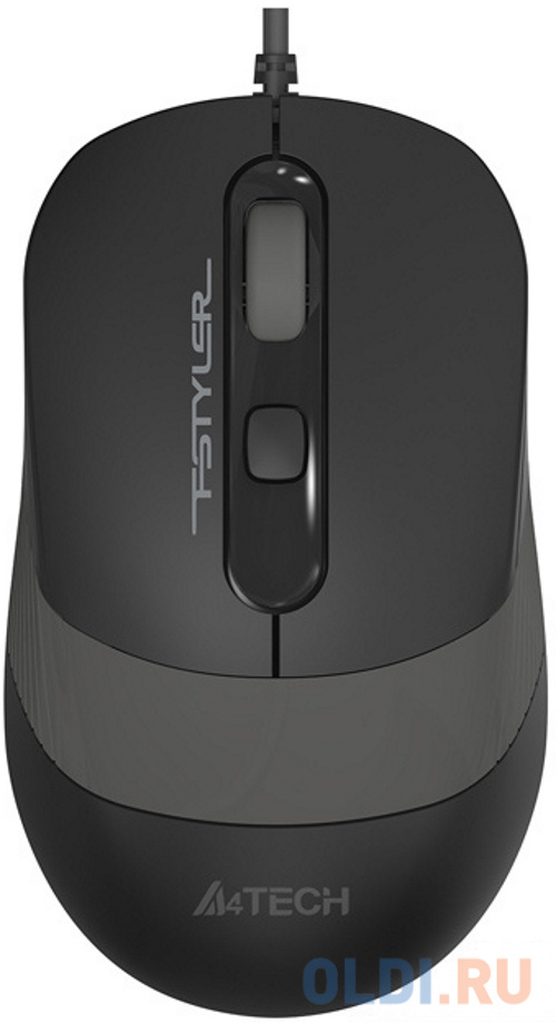 Мышь A4Tech Fstyler FM10S черный/серый оптическая (1600dpi) silent USB (4but) мышь a4tech fstyler fg30s серый синий оптическая 2000dpi silent беспроводная usb 5but
