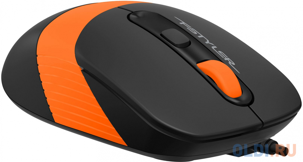 Мышь A4Tech Fstyler FM10S черный/оранжевый оптическая (1600dpi) silent USB (4but) фото