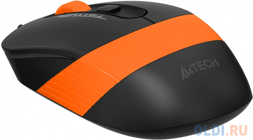 Мышь A4Tech Fstyler FM10S черный/оранжевый оптическая (1600dpi) silent USB (4but) фото