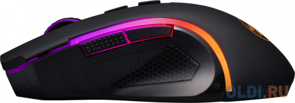 Беспроводная игровая мышь REDRAGON GRIFFIN чёрная (USB, Pixart P3304, Huano, 8 кнопок, 4000 Dpi, RGB подсветка, 700 мАч) фото