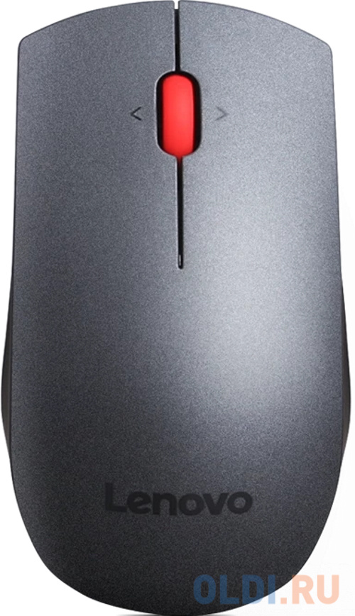 Мышь Lenovo черный лазерная (1600dpi) беспроводная Wi-Fi USB