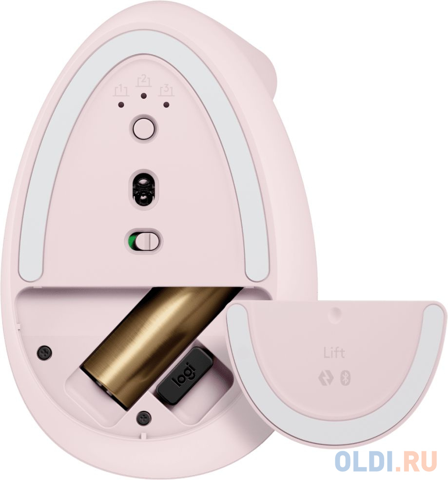Мышь Logitech Lift розовый оптическая (1000dpi) беспроводная USB фото