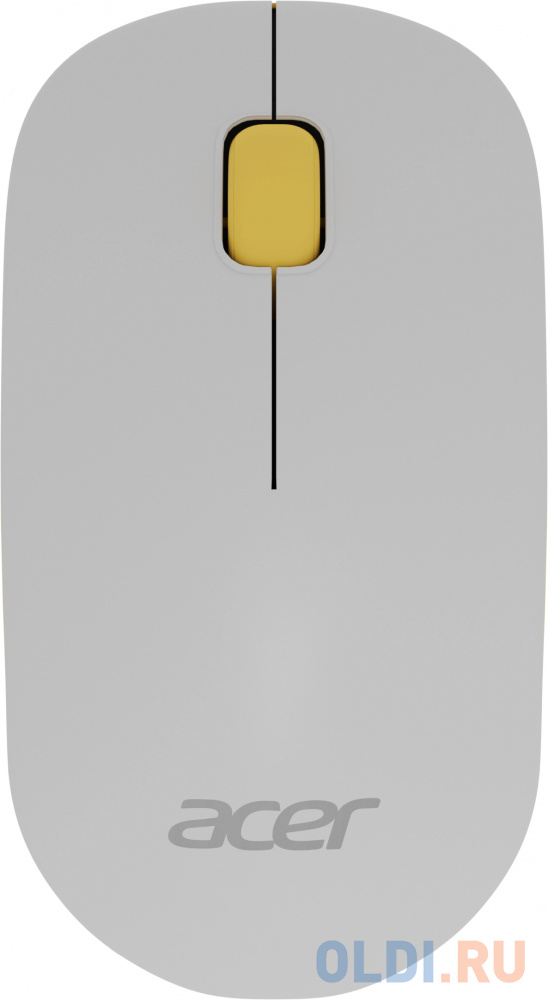 Мышь Acer OMR200 желтый оптическая (1200dpi) беспроводная USB для ноутбука (2but) мышь acer omr136 оптическая беспроводная usb красный [zl mceee 01j]