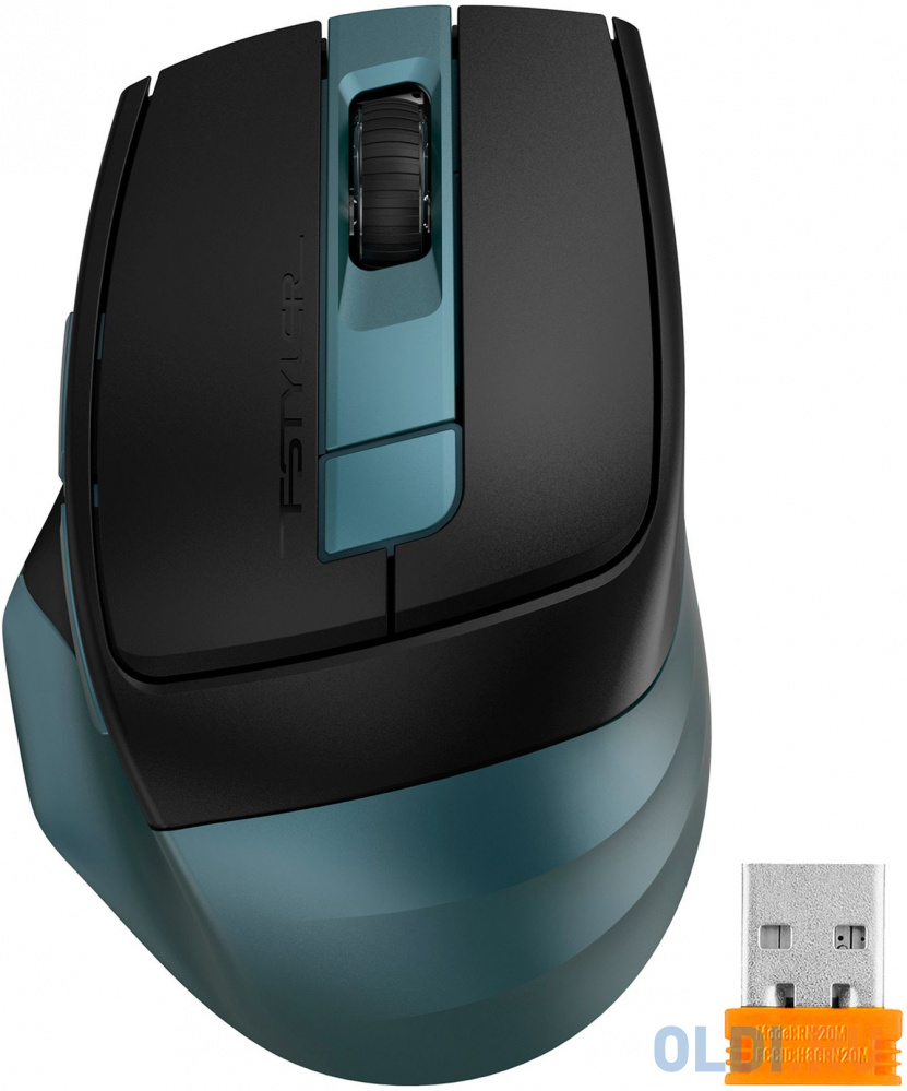 Мышь A4Tech Fstyler FB35CS темно-зеленый/черный оптическая (2000dpi) silent беспроводная BT/Radio USB (5but) фото