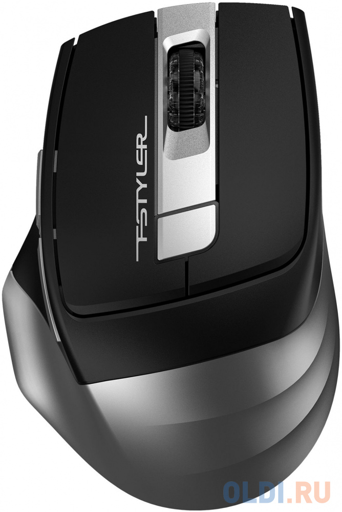 Мышь A4Tech Fstyler FB35S серый/черный оптическая (2000dpi) беспроводная BT/Radio USB для ноутбука (5but) мышь microsoft ocean plastic mouse светло серый оптическая 4000dpi беспроводная bt 2but