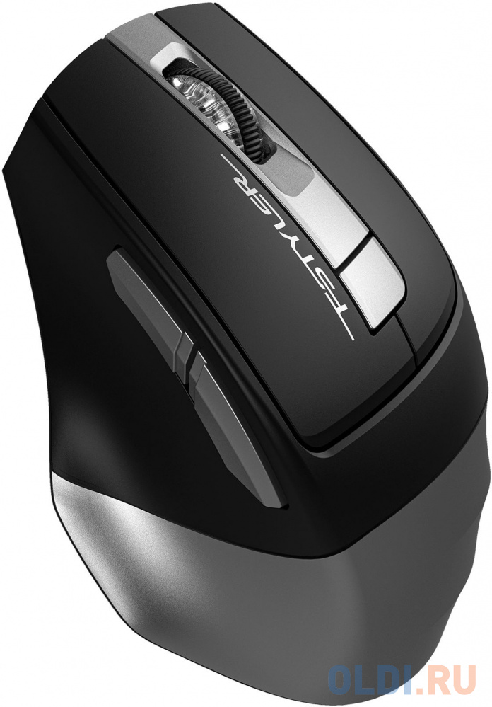 Мышь A4Tech Fstyler FB35S серый/черный оптическая (2000dpi) беспроводная BT/Radio USB для ноутбука (5but) фото