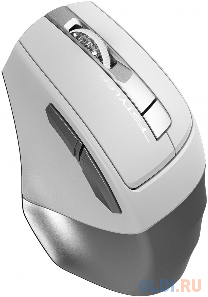 Мышь A4Tech Fstyler FB35S белый/серый оптическая (2000dpi) беспроводная BT/Radio USB для ноутбука (5but) фото