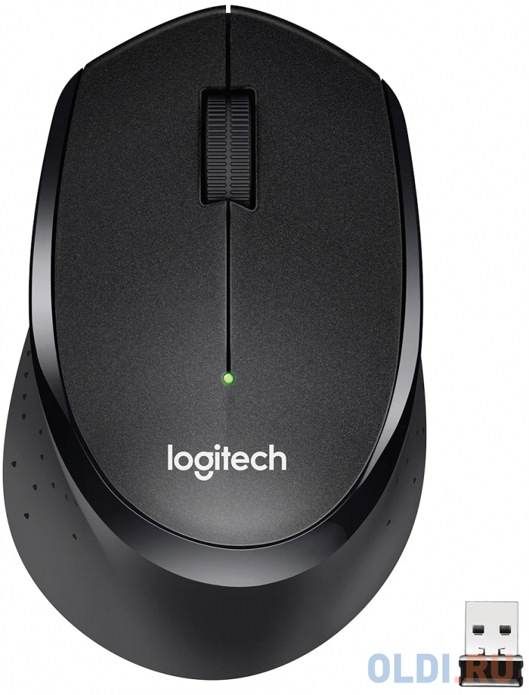 Мышь беспроводная Logitech M330 Silent Plus Black (черная, оптическая, 1000dpi, 2.4 GHz/USB-ресивер, бесшумная, под правую руку) (арт. 910-004924, M/N фото