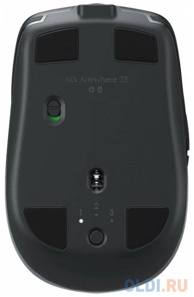 Мышь беспроводная Logitech MX Anywhere 2S Graphite темно-серая, 200-4000 dpi, Bluetooth + 2.4G, 7 кнопок, АКБ до 70 дней, правый хват фото