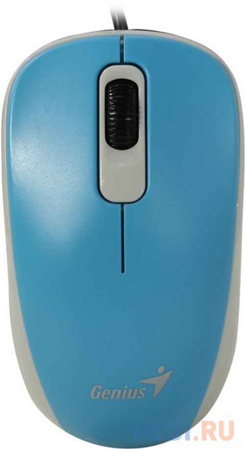 Мышь DX-110, USB, G5, голубая (blue, optical 1000dpi, подходит под обе руки) фото