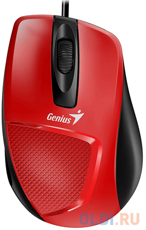 Мышь DX-150X, USB, G5, красная/чёрная (red, optical 1000dpi, подходит под правую руку) new package фото