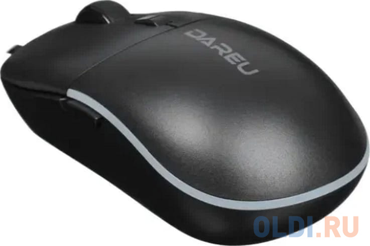 Мышь проводная Dareu LM121 Black (черный), DPI 800/1600/2400/6400, подсветка RGB, размер 116x35x60мм, 1,8м фото