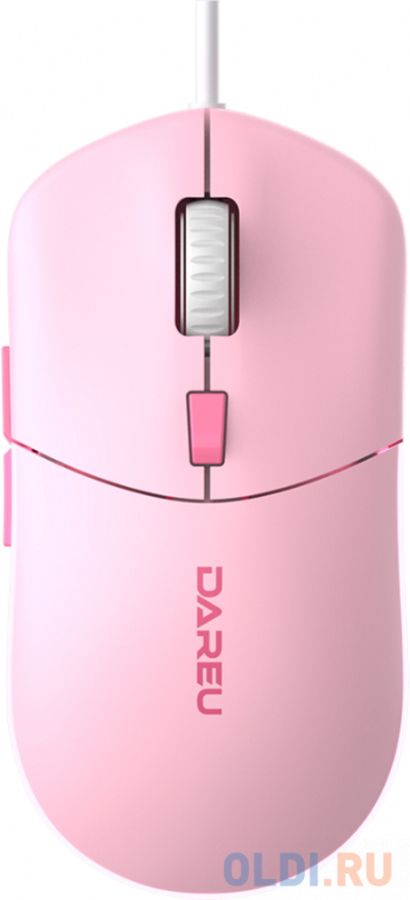 Мышь проводная Dareu LM121 Pink (розовый), DPI 800/1600/2400/6400, подсветка RGB, размер 116x35x60мм, 1,8м блеск для губ a blending glow lip shine 12647 02 розовый пунш pink punch 4 5 мл