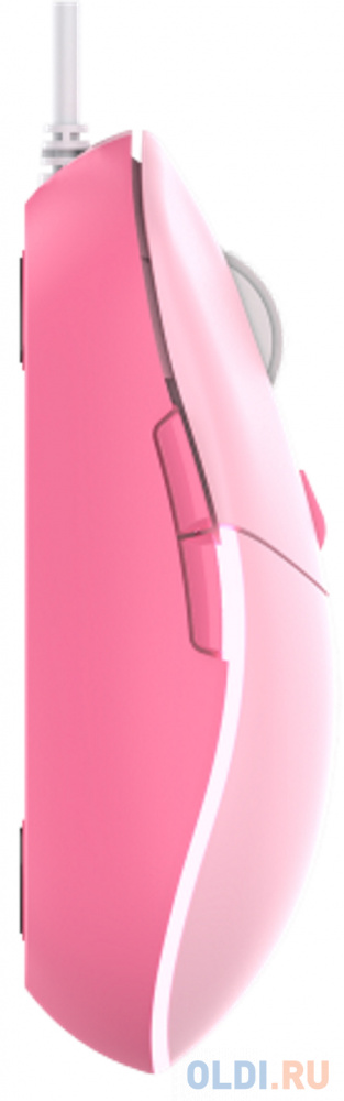 Мышь проводная Dareu LM121 Pink (розовый), DPI 800/1600/2400/6400, подсветка RGB, размер 116x35x60мм, 1,8м фото