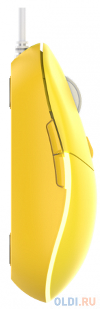 Мышь проводная Dareu LM121 Yellow (желтый), DPI 800/1600/2400/6400, подсветка RGB, размер 116x35x60мм, 1,8м фото