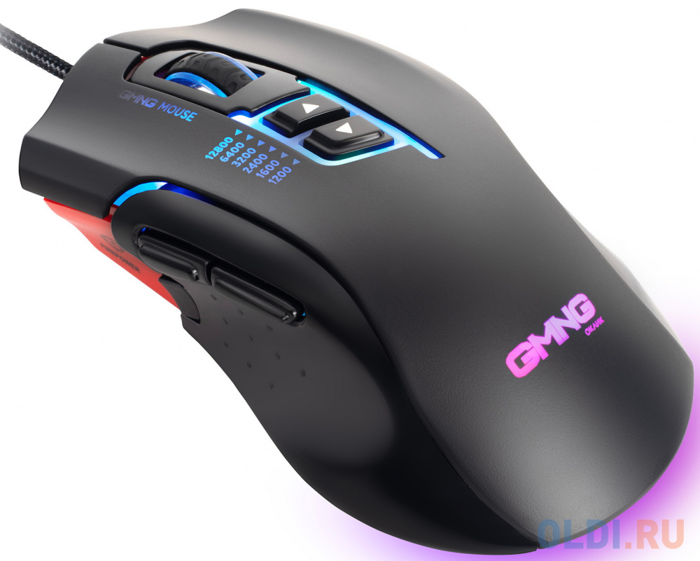 Мышь GMNG XM004 черный/красный оптическая (12800dpi) USB для ноутбука (8but) фото